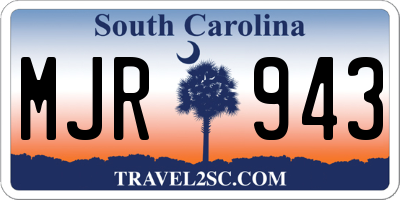 SC license plate MJR943