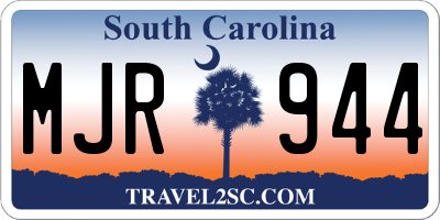 SC license plate MJR944
