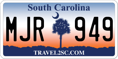 SC license plate MJR949