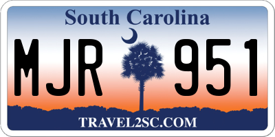 SC license plate MJR951