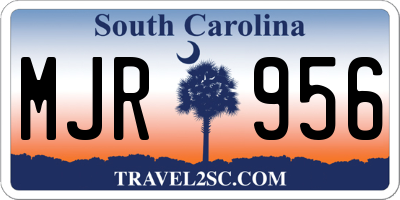 SC license plate MJR956