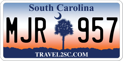SC license plate MJR957
