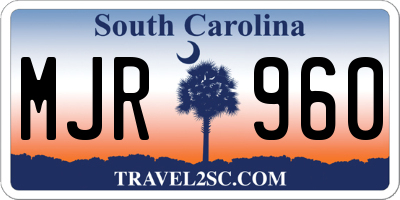 SC license plate MJR960