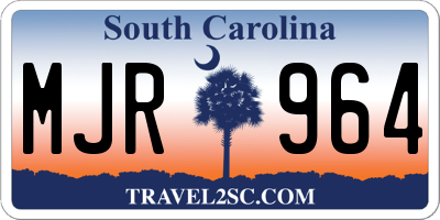 SC license plate MJR964