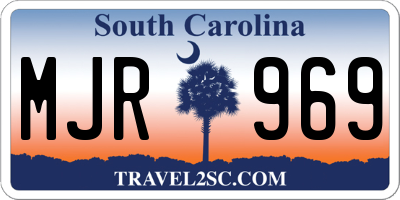 SC license plate MJR969