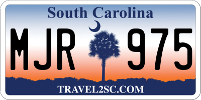 SC license plate MJR975
