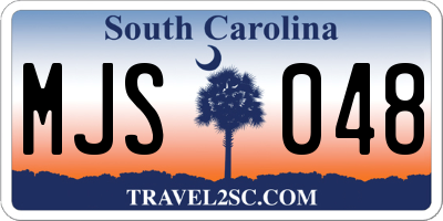 SC license plate MJS048