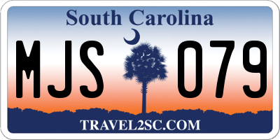 SC license plate MJS079