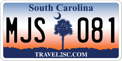 SC license plate MJS081