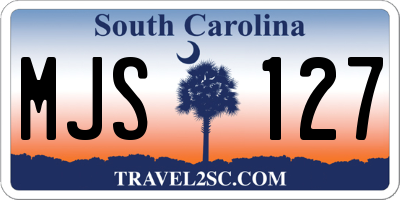 SC license plate MJS127