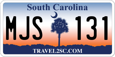 SC license plate MJS131