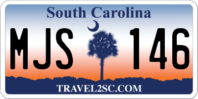 SC license plate MJS146