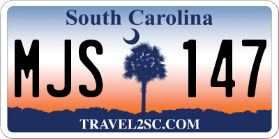 SC license plate MJS147