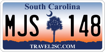 SC license plate MJS148