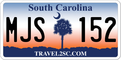 SC license plate MJS152