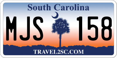 SC license plate MJS158
