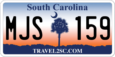SC license plate MJS159