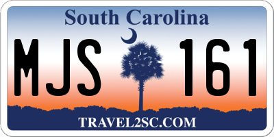 SC license plate MJS161