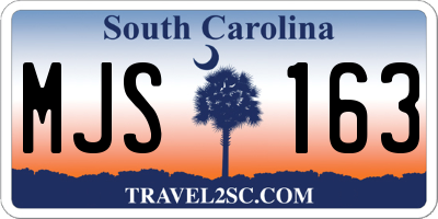 SC license plate MJS163