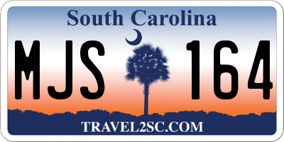 SC license plate MJS164