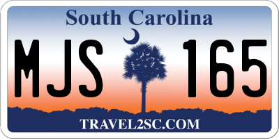 SC license plate MJS165