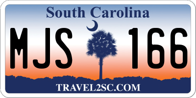 SC license plate MJS166