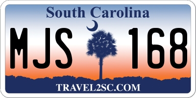 SC license plate MJS168