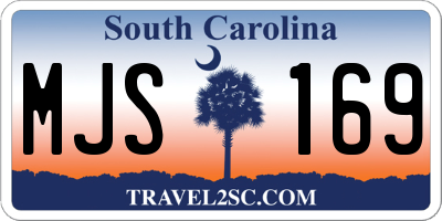 SC license plate MJS169