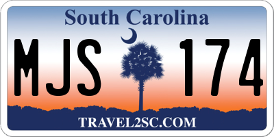SC license plate MJS174