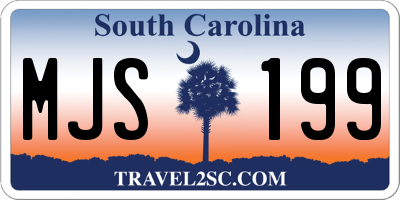SC license plate MJS199