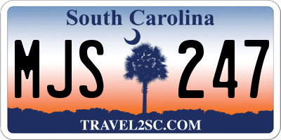 SC license plate MJS247