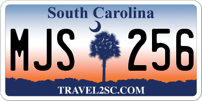 SC license plate MJS256