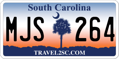 SC license plate MJS264