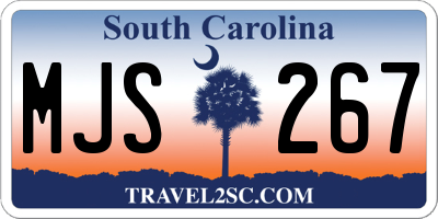 SC license plate MJS267