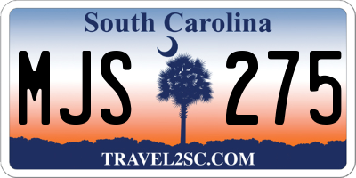 SC license plate MJS275