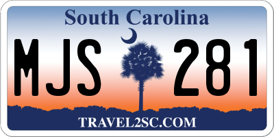 SC license plate MJS281