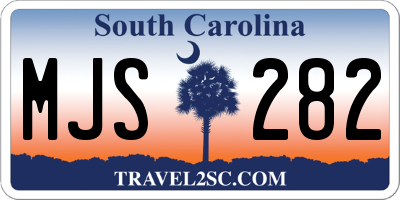 SC license plate MJS282