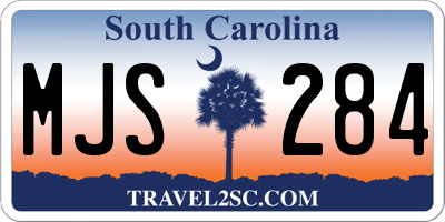 SC license plate MJS284