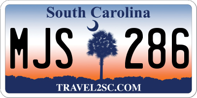 SC license plate MJS286