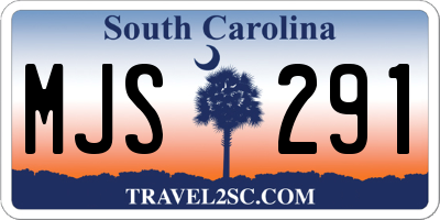 SC license plate MJS291