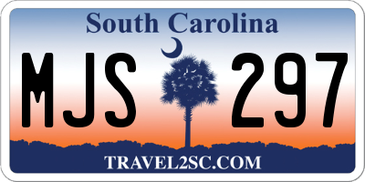 SC license plate MJS297
