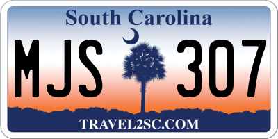 SC license plate MJS307