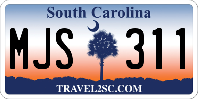 SC license plate MJS311
