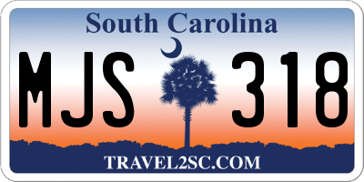 SC license plate MJS318