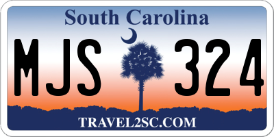 SC license plate MJS324