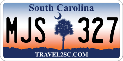 SC license plate MJS327