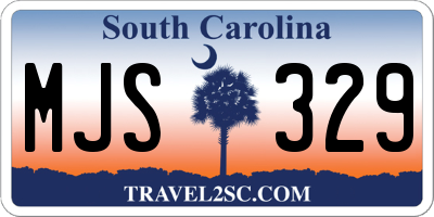 SC license plate MJS329
