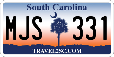 SC license plate MJS331