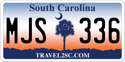 SC license plate MJS336