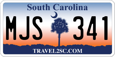 SC license plate MJS341